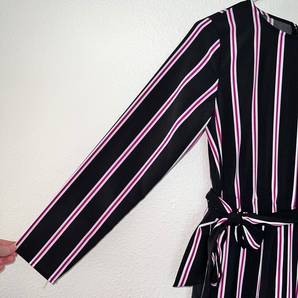 Who What Wear Long Sleeve Striped Wide Leg Jumpsuit Women's Size XS - Picture 4 of 7
